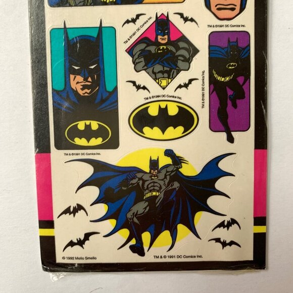 1992 Mello Smello Vintage Batman Removable Stickers New - Picture 3 of 4